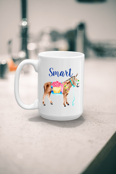 Smart *Donkey* Funny Quote Coffee Mug - Unique Gift - Sassy Statement –  Running Frog Studio