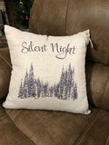 Decorative Silent Night Christmas Pillow Cover