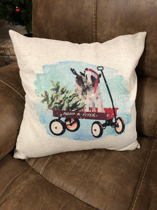 Christmas Baby Goat Decorative Pillow Cover -