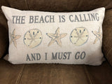 Beach or Lake House Pillow Cover with Shells