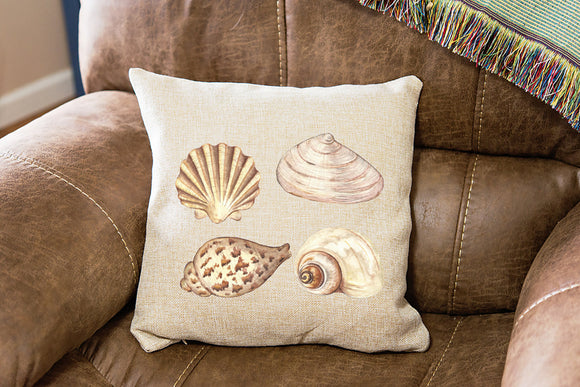 Beach House Sea Shells Pillow Cover