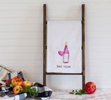 Wine Lover Tea Towel - Wine Decor Flour Sack - Farmhouse Decor - Kitchen Towel - Housewarming Gift - Kitchen Decor - Bar Towel