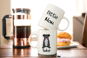 Personalized Pitbull Mom Coffee Mug Gift - Fur Mom Gift - Dog Lover Gift - Pit Bull Christmas or Birthday Gift -  Pitbull Coffee or Tea Mug