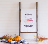 Happy Halloween Cupcake Tea Towel - Halloween Kitchen Decor - Holiday Dishtowel - Fall Decor - Flour Sack Towel