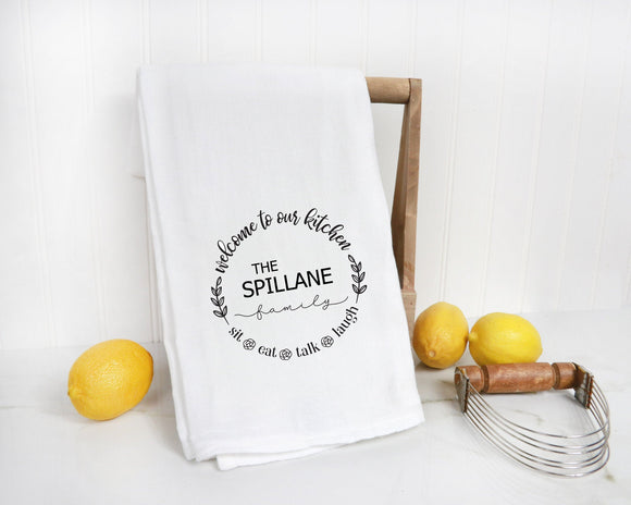 Welcome to Our Kitchen Personalized Kitchen Towel