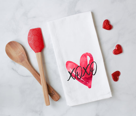 Valentine's Day XOXO Tea Towel